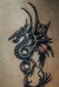 Flying Dragon Personality Black Tattoo Pattern