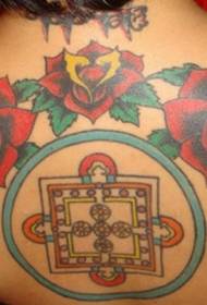 Aarm Faarf Doudekapp mat Round Icon Tattoo