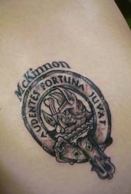 „McKinnon“ šeimos simbolio tatuiruotės modelis