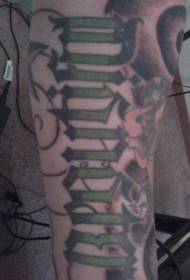 modello bellissimo tatuaggio alfabeto inglese di colore