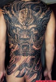 modello del tatuaggio del rubinetto della schiena piena super prepotente