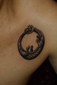 Dragon Eats Your Tail Wzór tatuażu