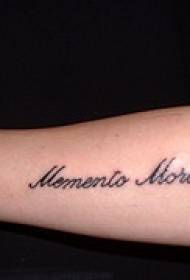 Arm Memento Mori brief tattoo foto