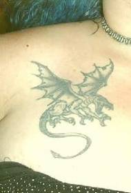 Modello di tatuaggio del drago volante sul petto