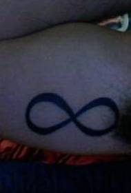 black infinity symbol tattoo pattern