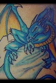 Blue Stone Dragon Muster 148372 - Blo A roude Stamm Draach Tattoo Muster