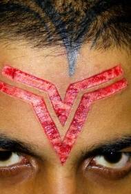Manlju Head Skin Scratch Symbol Tattoo Patroon