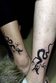 Modèl tatoo koup dragon totèm koup la