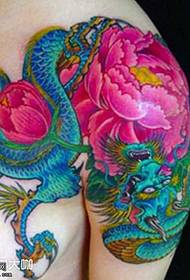 Pfingstrose Blume Tattoo Muster