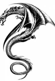 xalîçeya kesk a kesk a kevnare ya serdestkirina dragon totem tattooê ya xêzanê