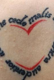 Patró de tatuatge en amor llatí