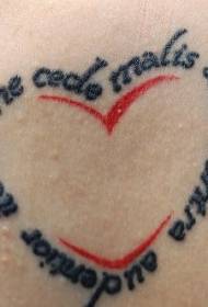 spalla colore amore latino modello del tatuaggio
