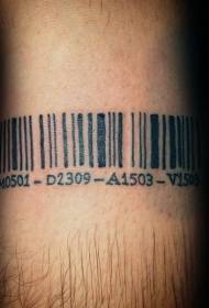 Gelang Barcode dan Pola Tato Digital