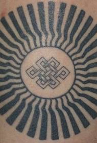 disegno del tatuaggio totem nodo gamba nera nodo