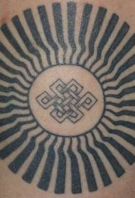 ຂາສີ ດຳ knot knem totem ຮູບແບບ tattoo