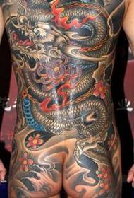 Dragon Tattoo Pattern: modello di tatuaggio drago classico con schiena piena di moda