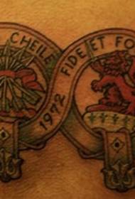 imagem de tatuagem de logotipo de clã de cor