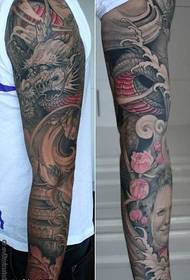 patró de tatuatge de drac de braç