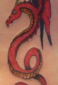 κόκκινο σχέδιο τατουάζ δράκων