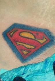 färg superman symbol tatuering mönster