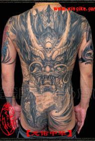 повну спину дракона татуювання візерунок