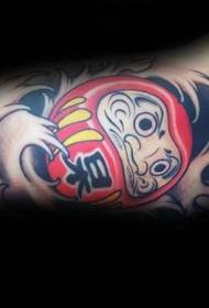 Grande modello di tatuaggio a colori Dharma giapponese