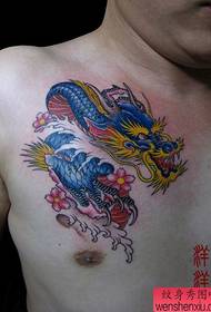 девојки како боја градите змеј тетоважа шема