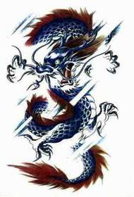 Varios cadros de tatuaje de dragón