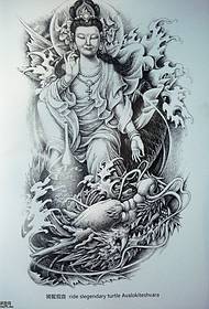 un patrón de tatuaxe de dragón de Guanyin