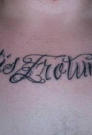 cuello latino alfabeto flor tatuaje patrón