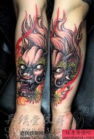 domineering arm faucet tattoo pattern