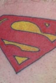 balikat na kulay ng superman simbolo ng tattoo ng larawan