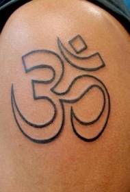 Spalla Semplice immagine del tatuaggio simbolo indiano