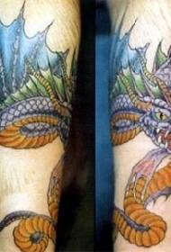 татуировка фиолетовый дракон