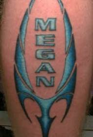 sininen symboli kirje tatuointi malli