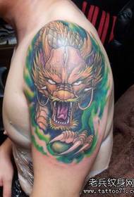 bra bon kap koulè modèl tatoo dragon