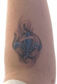 Blue Lily Isi nke Akara Tattoo