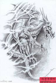 Manoscritto del tatuaggio drago drago europeo e americano