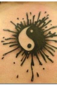 Ķīniešu Yinyang tenku tetovējuma tetovējums