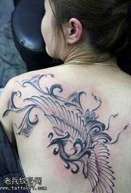 Tebek Simple Phoenix Tattoo Patroon