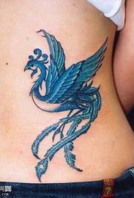 Waist Blue Phoenix Tattoo Pattern