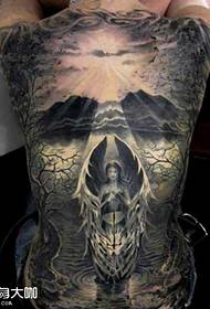 Back Back skull Tattoo Pattern
