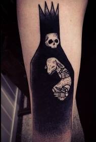 Black Death og White Lamb Tattoo Pattern