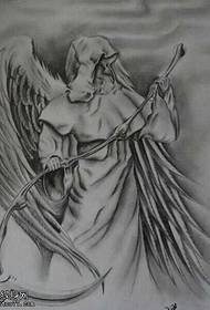 የእጅ ጽሑፍ የሞት ንቅሳት ንድፍ