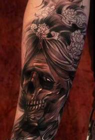 arm man skull tattoo patroon