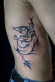 lado peito bom totem phoenix tatuagem padrão