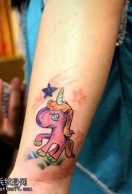 Arm Farbe Kleines Einhorn Tattoo Muster