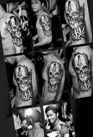 ragazzi armi popolare popolare modello di tatuaggio in bianco e nero