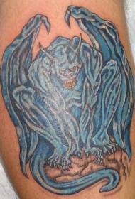 Tlhahiso ea tattoo ea Arm Blue Gargoyle