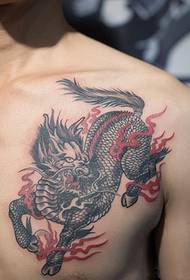 Tatuaje de Kirin de Lucky God Beast Fire